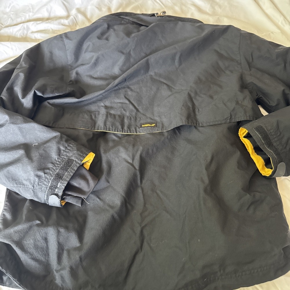 Catapilllar Soft Shell Jacket Black And Yellow Large - Picture 11 of 13